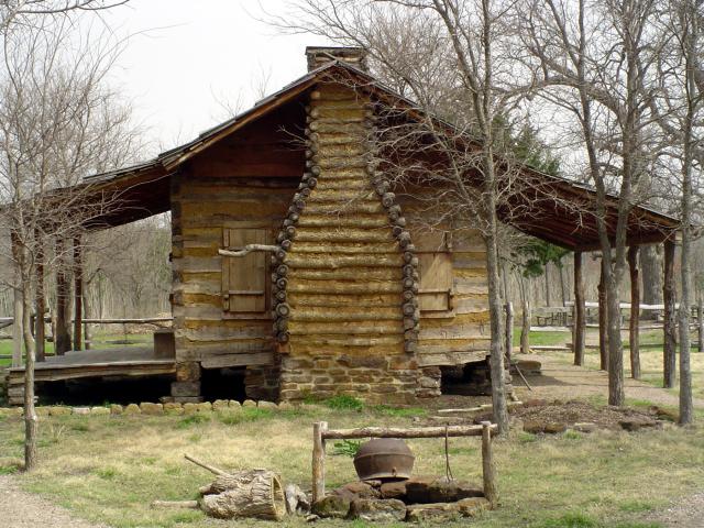 log cabin located at LLELA